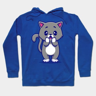 Cute Cat Shock Cartoon Hoodie